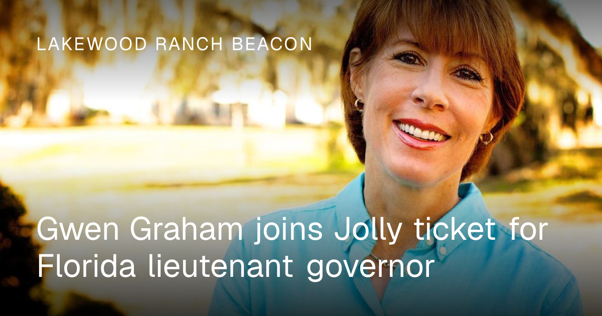 Gwen Graham joins Jolly ticket for Florida lieutenant governor ...